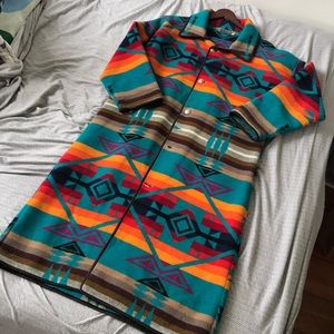Vintage Pendleton geometric wool coat